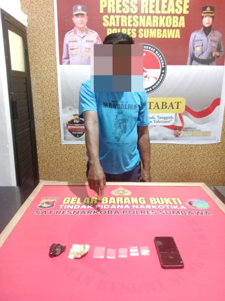 Ungkap Kasus Narkoba, Polres Sumbawa Tangkap Seorang Pria Diduga Pengedar