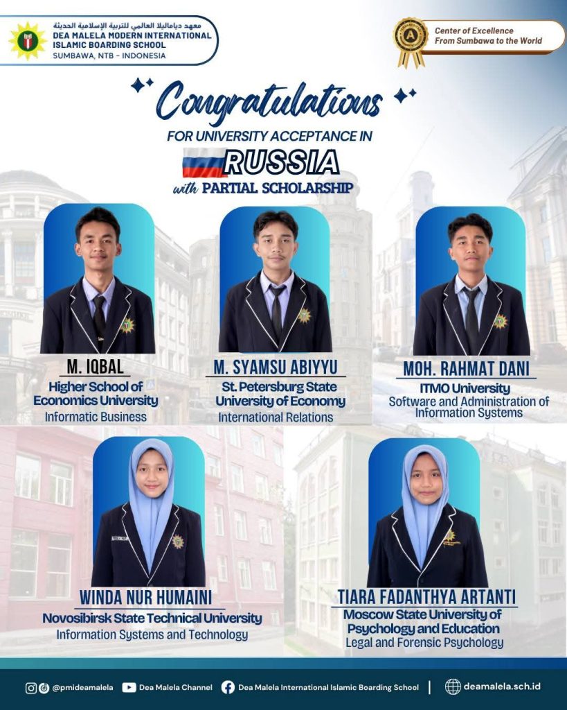 Santri Dea Malela Sumbawa Raih Beasiswa Kuliah di Rusia dan China
