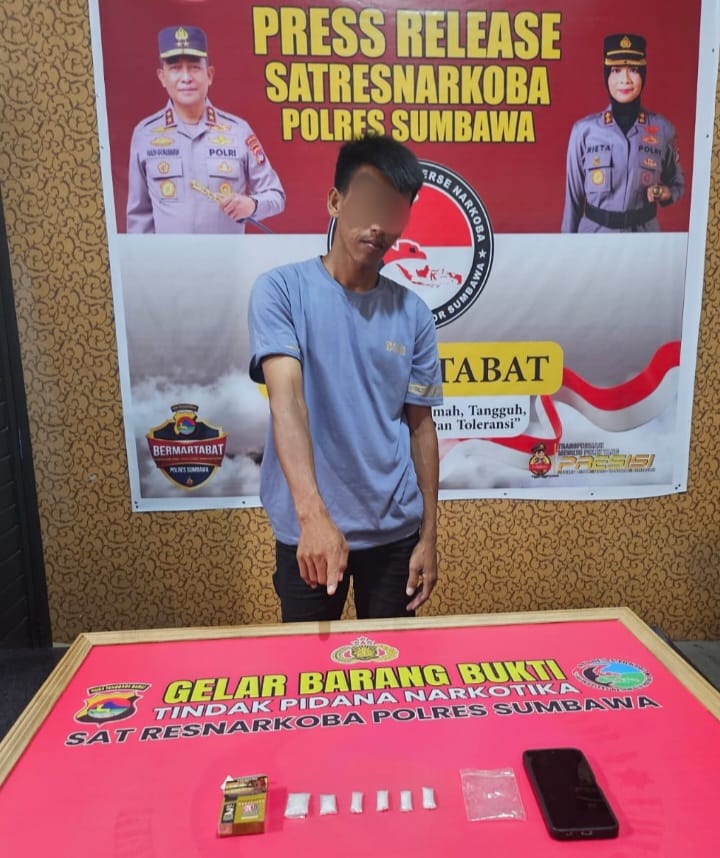 Diduga Miliki Sabu, Polres Sumbawa Amankan Seorang Pria Dari Alas Barat