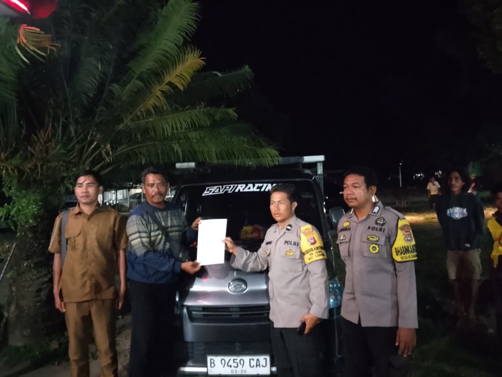 Polsek Lunyuk Kembalikan Sapi dan Barang Bukti kepada Pemilik Sah