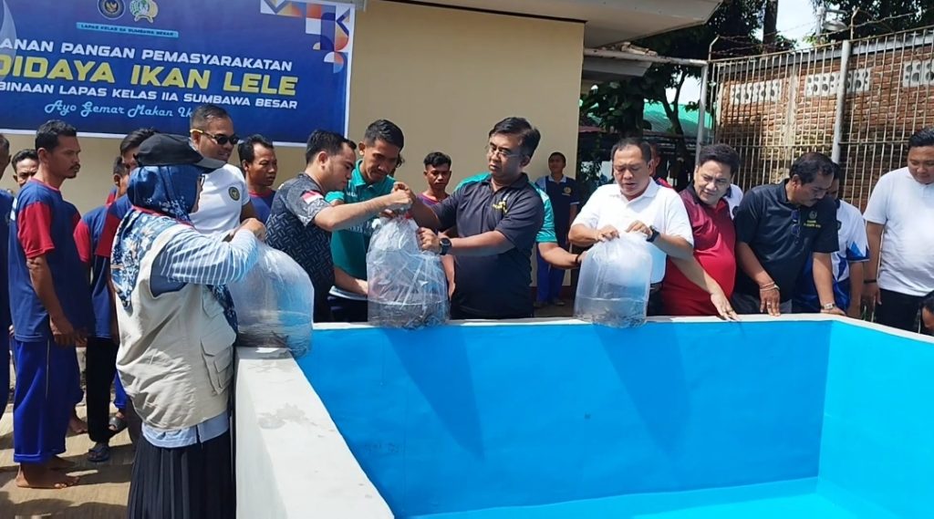 Wujudkan Keberagaman Pangan Lapas Sumbawa Budidaya Ikan Air Tawar