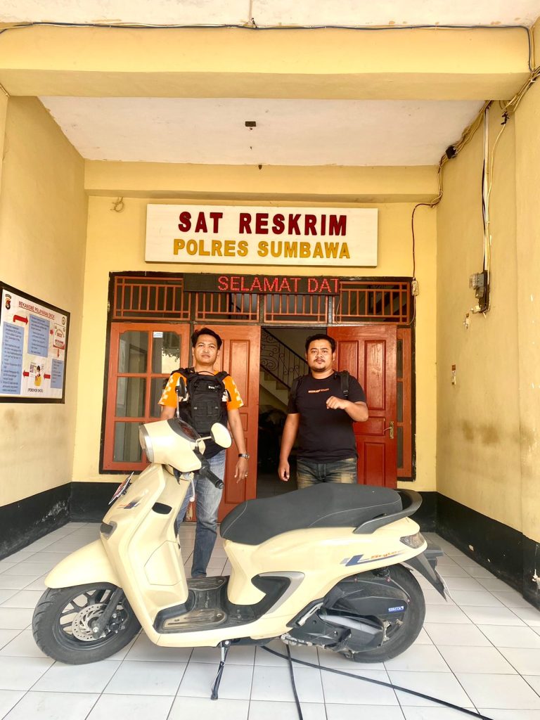 Gadaikan Motor Teman Anaknya, Seorang Pria di Sumbawa Diringkus Tim Opsnal Polres Sumbawa
