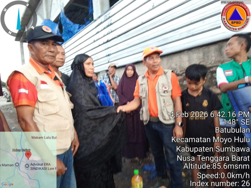 Gerak Cepat BPBD Sumbawa Salurkan Bantuan ke Korban Kebakaran