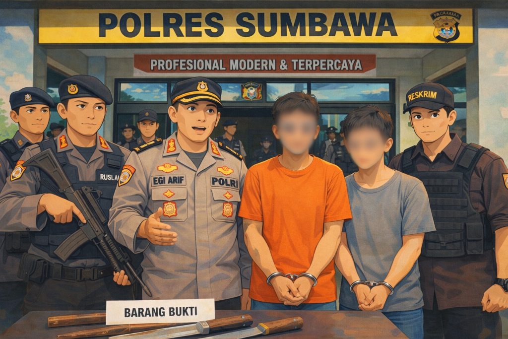 Undangan Buka Puasa Berujung Penganiayaan, Tim Opsnal Polres Sumbawa Ringkus Dua Pria