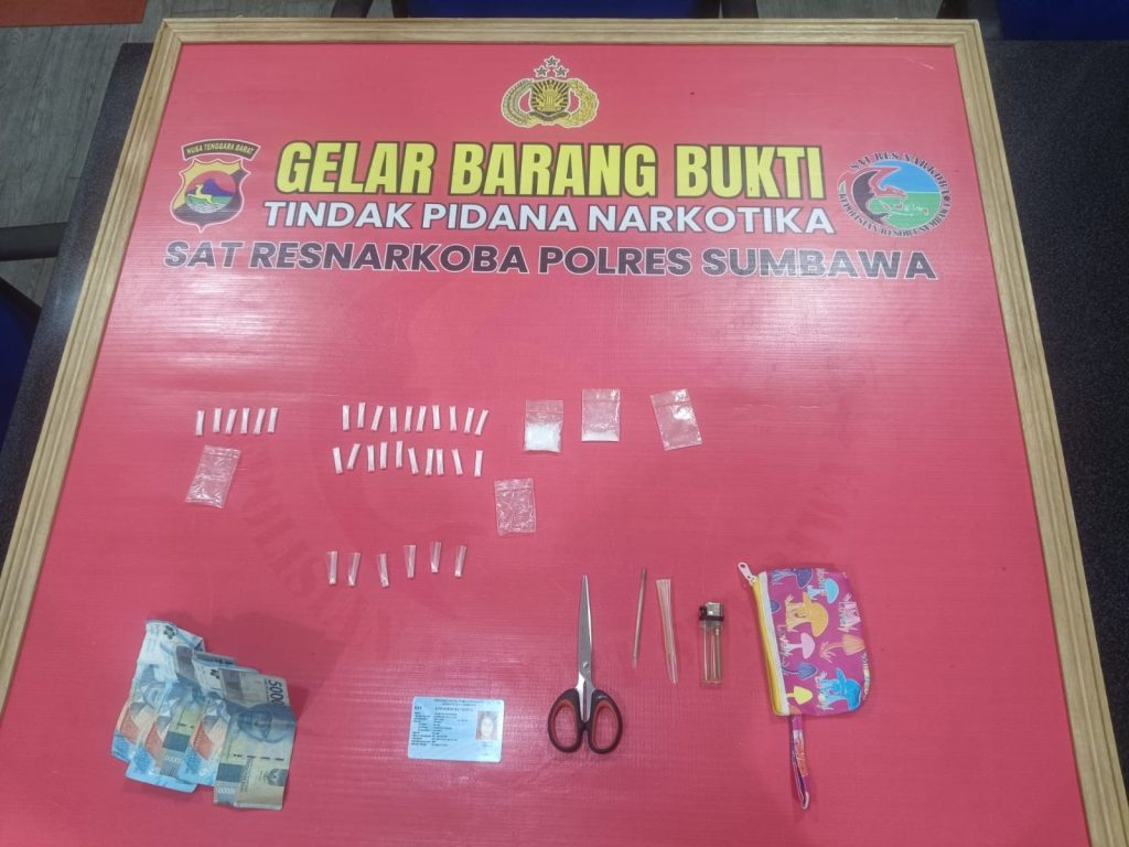29 Poket Sabu Berhasil Diamankan, Sat Resnarkoba Polres Sumbawa Saat Ringkus Terduga Pengedar