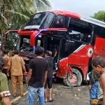 Bus AKDP Tergelincir di Sumbawa, Bhabinkamtibmas dan Guru Terluka