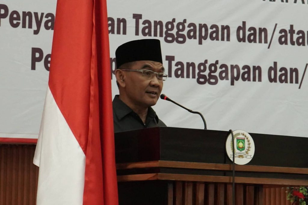 Paripurna Penyampaian Tanggapan Bupati Sumbawa Terhadap Pandangan Umum Fraksi DPRD Sumbawa