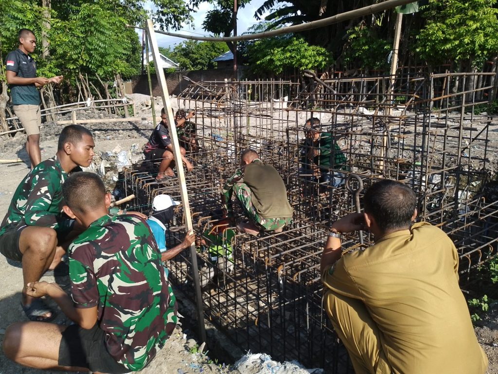 Progres Baru Capai 30 Persen, TNI dan Warga Gontar Kebut Pembangunan Jembatan Gantung Garuda