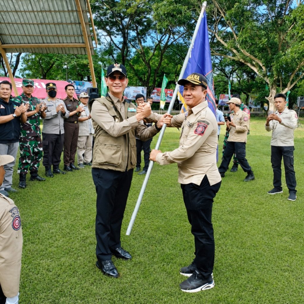 Pataka TAGANA Diserahkan ke Sumbawa, Jambore Nasional Tingkat NTB Digelar di Buper Olat Ojong