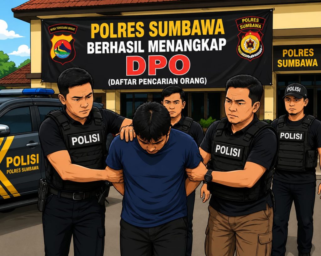 Dua Tahun Kabur, Seorang DPO Pelaku Curas di Brang Biji Berhasil Dibekuk Tim Puma Polres Sumbawa di Surabaya