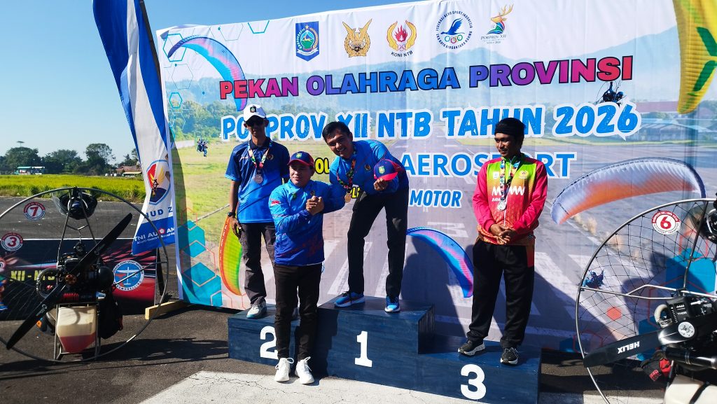 Paramotor PORPROV NTB 2026 Resmi Berakhir, Sumbawa Tutup dengan Raihan Medali Emas