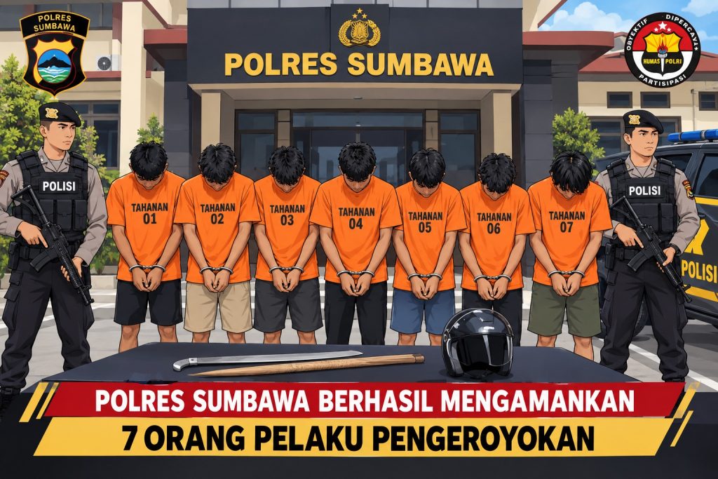 Gerak Cepat, URC Sat Reskrim Polres Sumbawa Bekuk 7 Pelaku Pengeroyokan di SPBU Kebayan